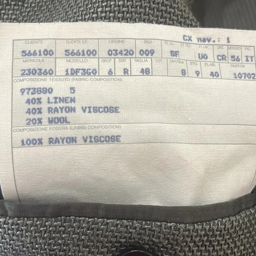 Beautiful Men’s Ermenegildo Zengna  Olive Blazer Size 40 - Picture 9 of 10